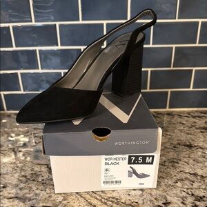Worthington Classic Black Block Heels